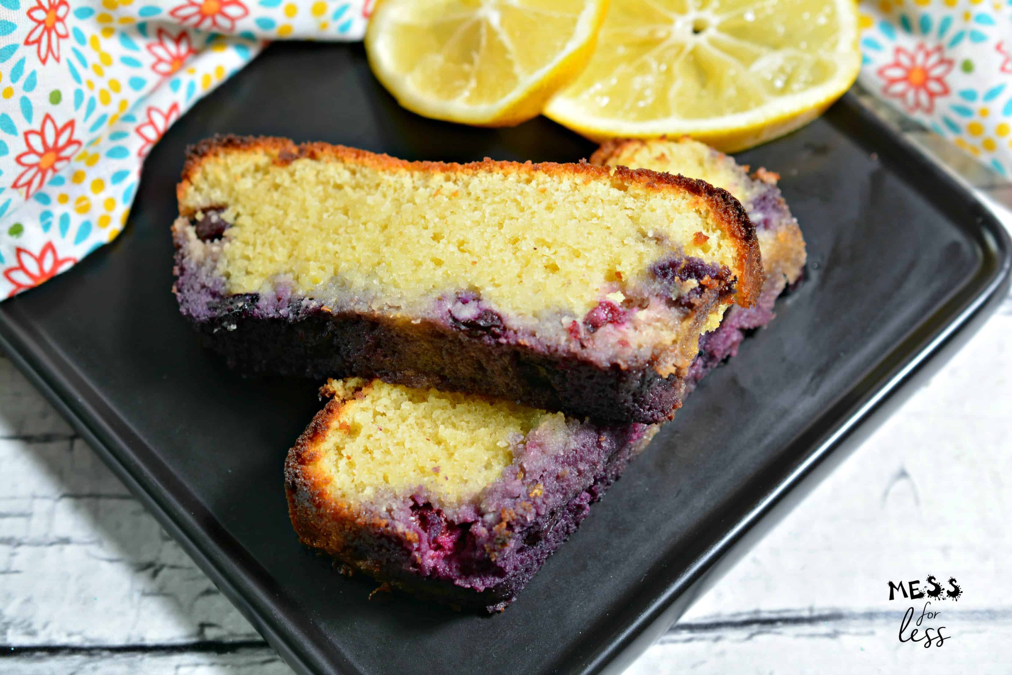 Keto Low Carb Lemon Blueberry Bread