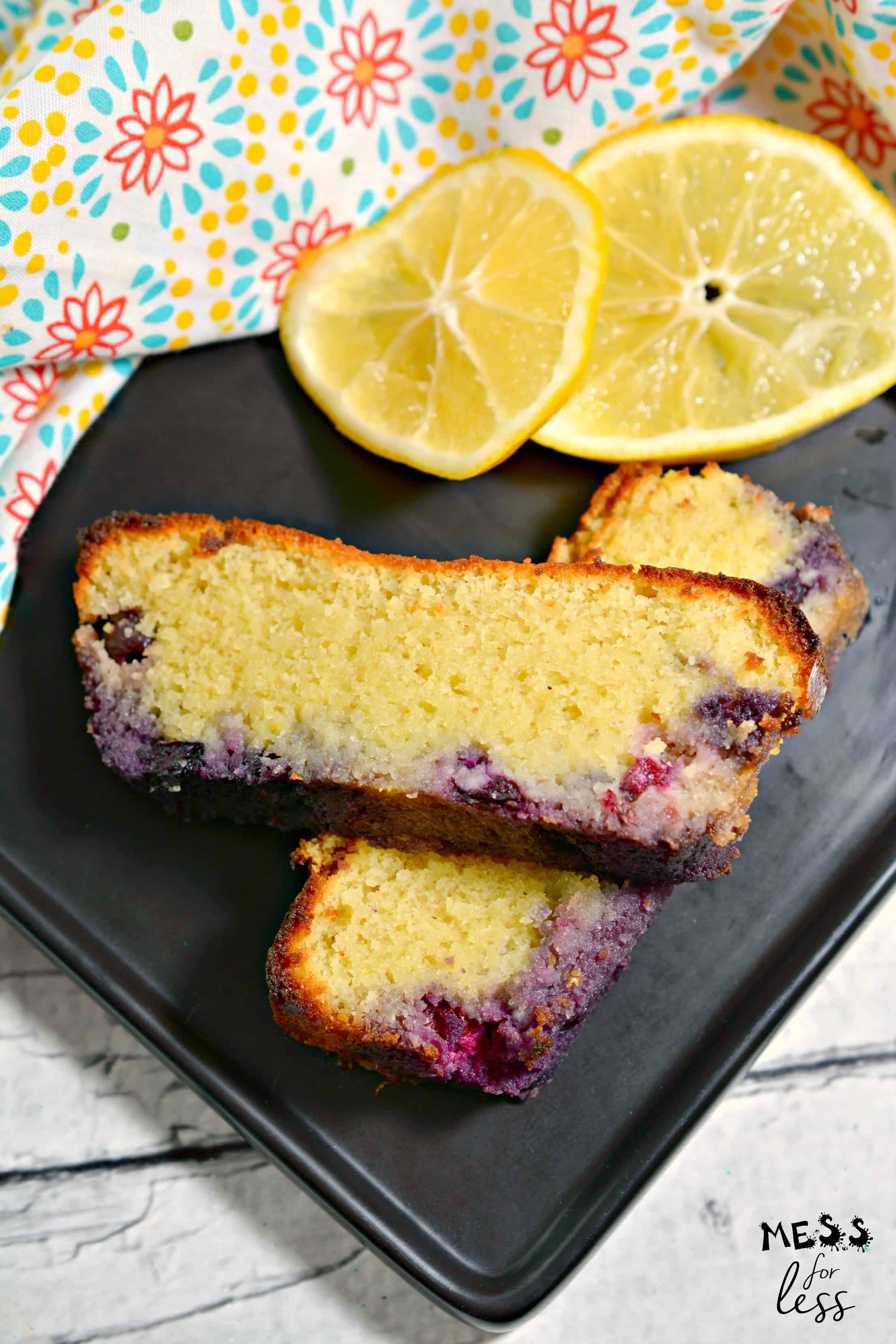 Keto Low Carb Lemon Blueberry Bread