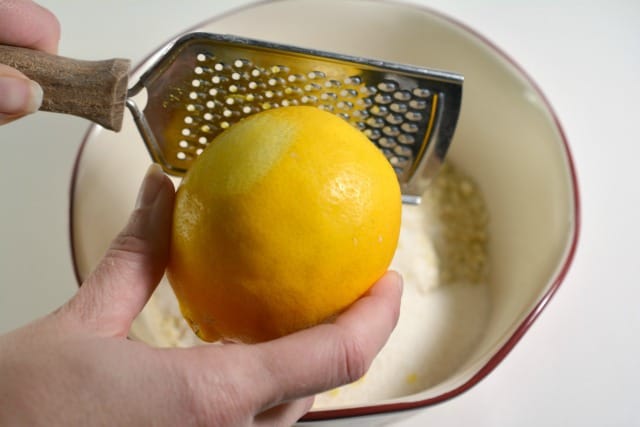 zesting a lemon