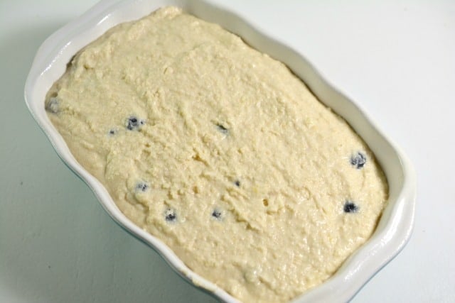 Keto Low Carb Lemon Blueberry Bread batter