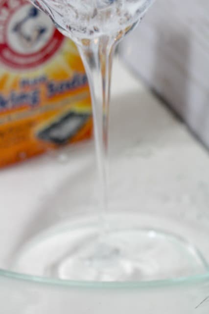 pouring clear glue