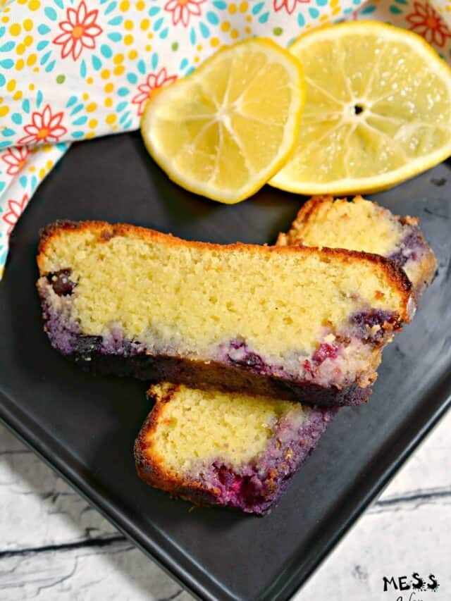 Keto Lemon Blueberry Loaf