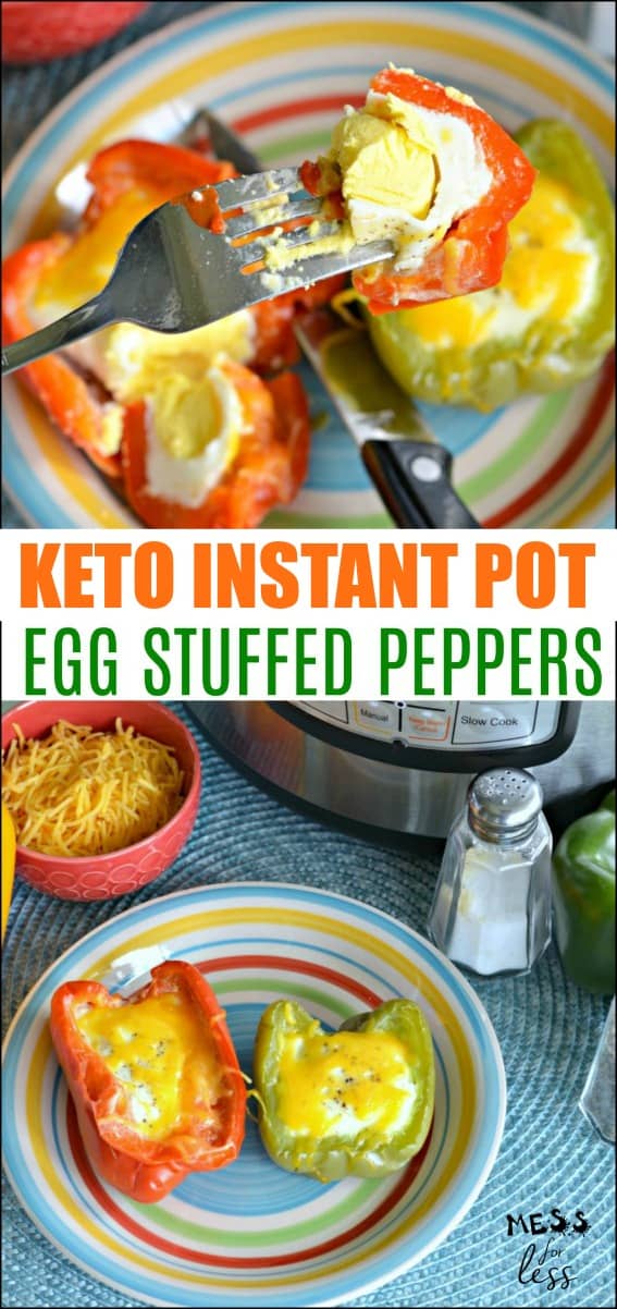 I love this recipe for Keto Instant Pot Egg Stuffed Peppers because it breathes new life into traditional eggs. Plus, these eggs are made in the Instant Pot which makes them super easy to prepare.  #keto #lowcarb #ketorecipes #lowcarbrecipes