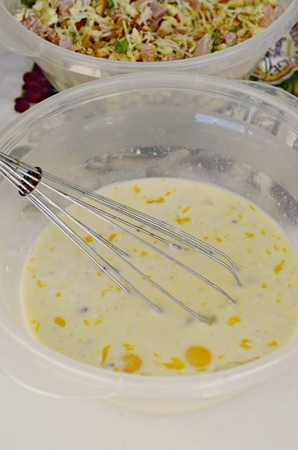 beating eggs