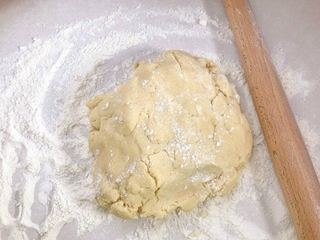 dough on a flat surface