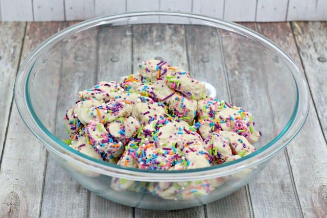 biscuit dough with sprinkles