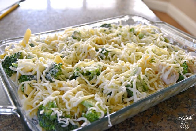 cheesy chicken alfredo with broccoli