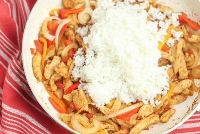 chicken fajita with rice