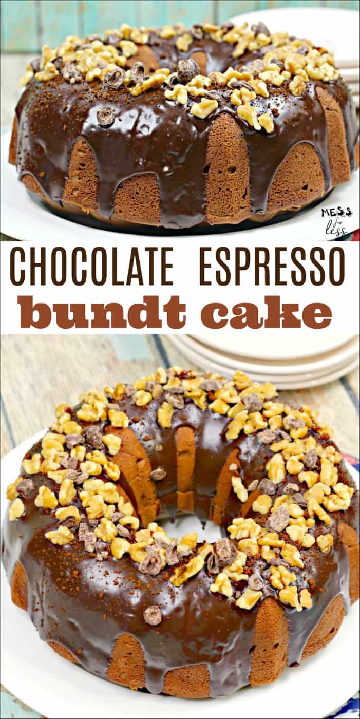 This Chocolate Espresso Bundt Cake is perfect for coffee lovers. You get all the goodness of the chocolate with the rich flavor of espresso.