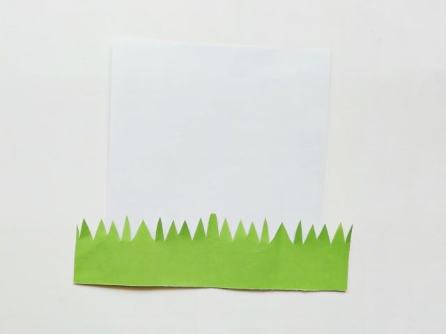 green paper grass