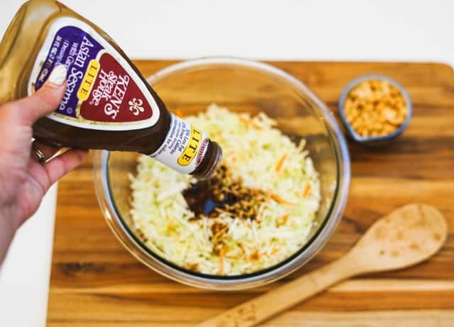 asian slaw with dressing