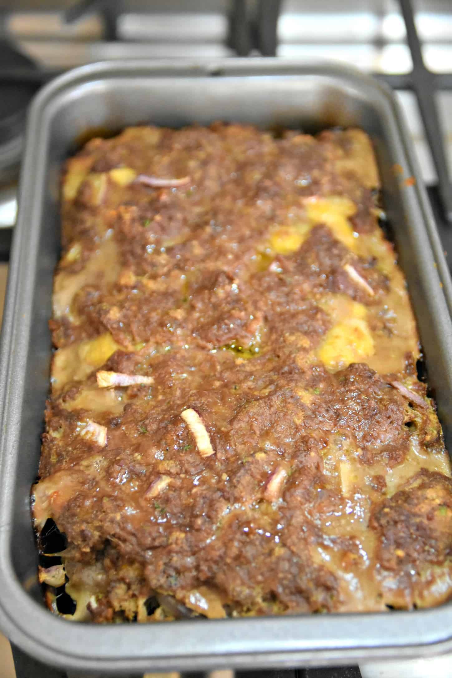 cooked cheeseburger meatloaf