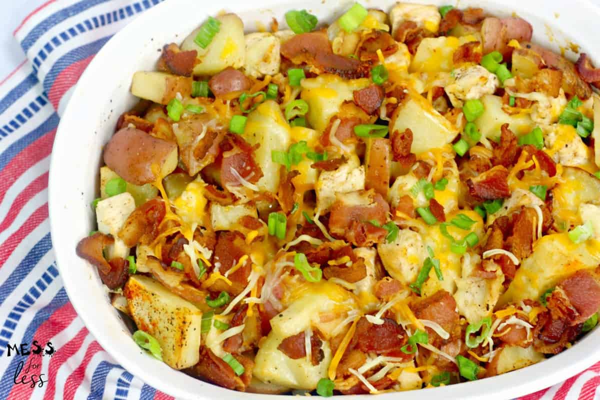 loaded baked potato and chicken casserole