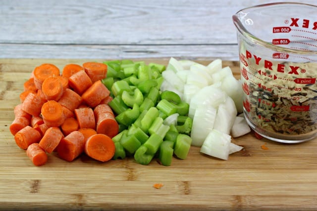 cut up veggies