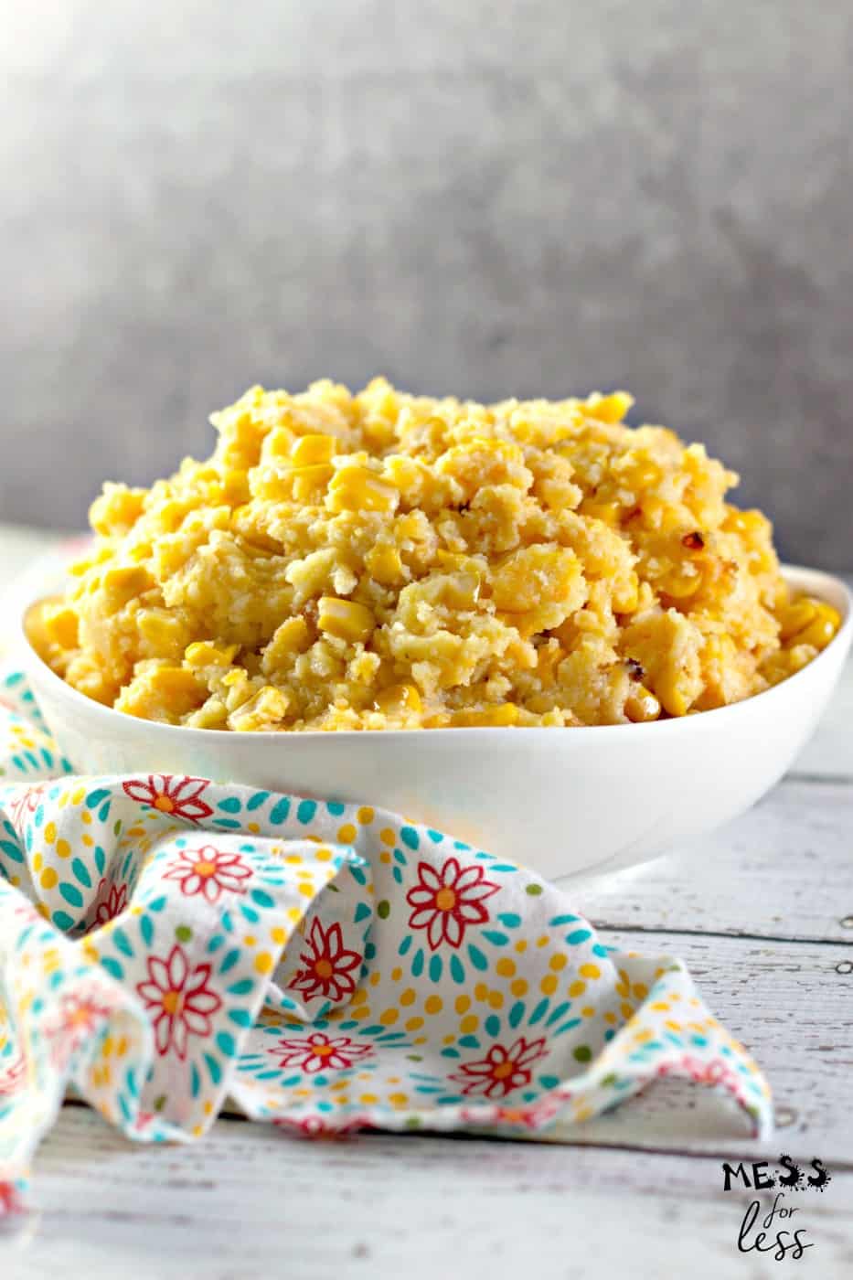 corn pudding in a bowl