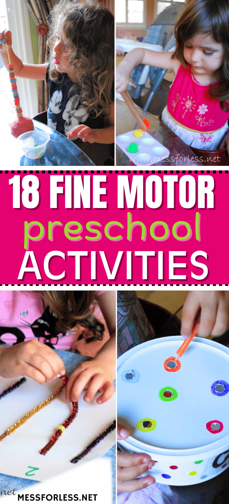 18 fine motor activities for preschoolers pin