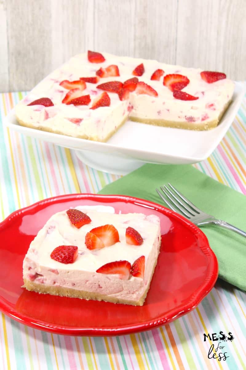 Keto No Bake Strawberry Cheesecake