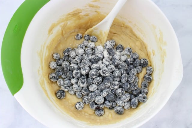 blueberries dusted in flour