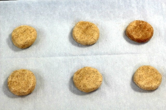 snickerdoodles on a cookie sheet