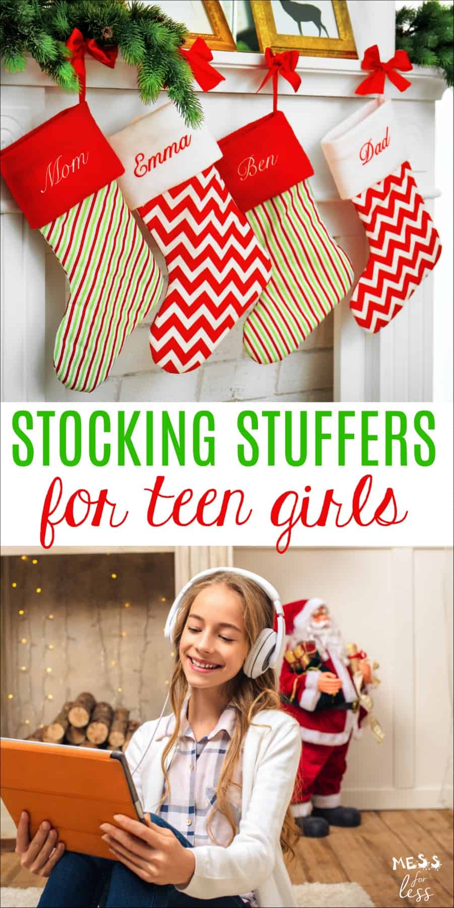 This guide will help you choose Christmas Stocking Stuffers for Teen Girls that are unique, affordable, and most importantly, hip and cool. #Christmasgifts #stockingstuffers 