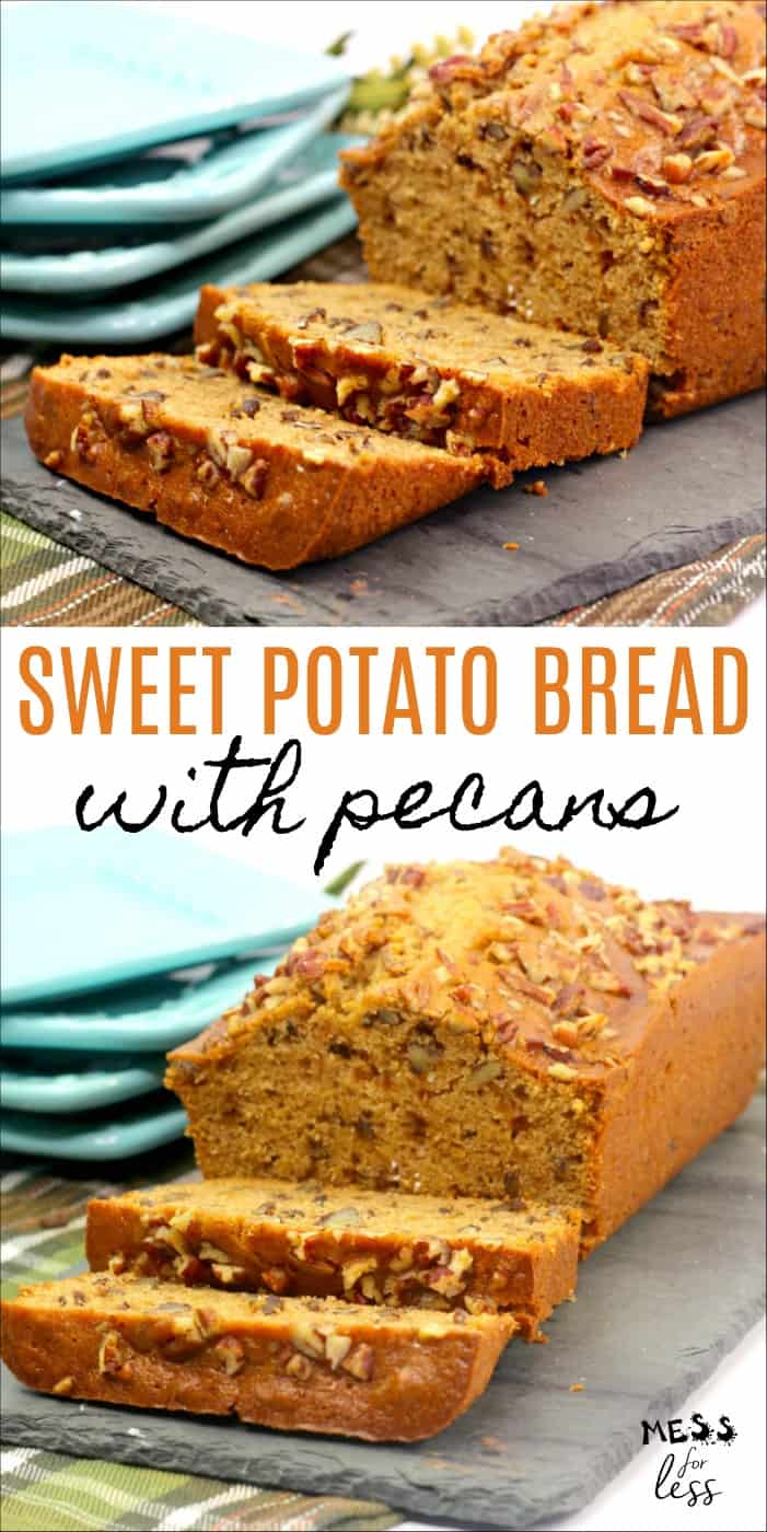 You'll love this delicious recipe for Sweet Potato Bread with Pecans. If you love sweet potatoes, then you have to try this moist and tender bread. You can also use this recipe to make muffins. 