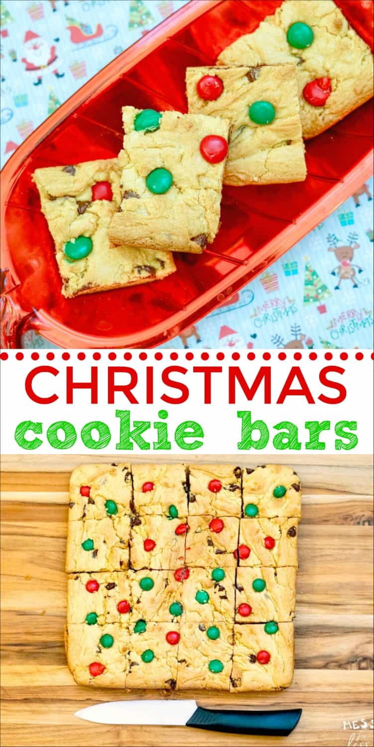 Easy Christmas Cookie Cake Bars