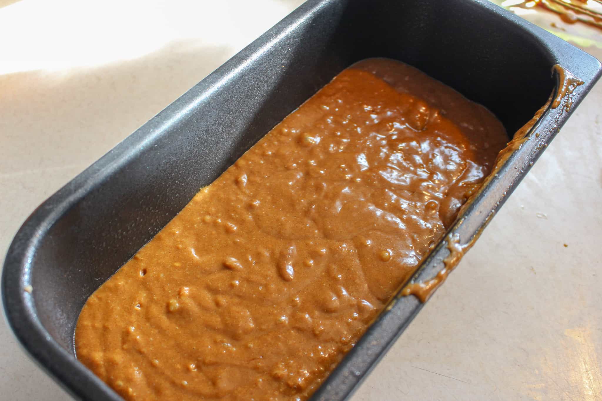 gingerbread loaf in a pan