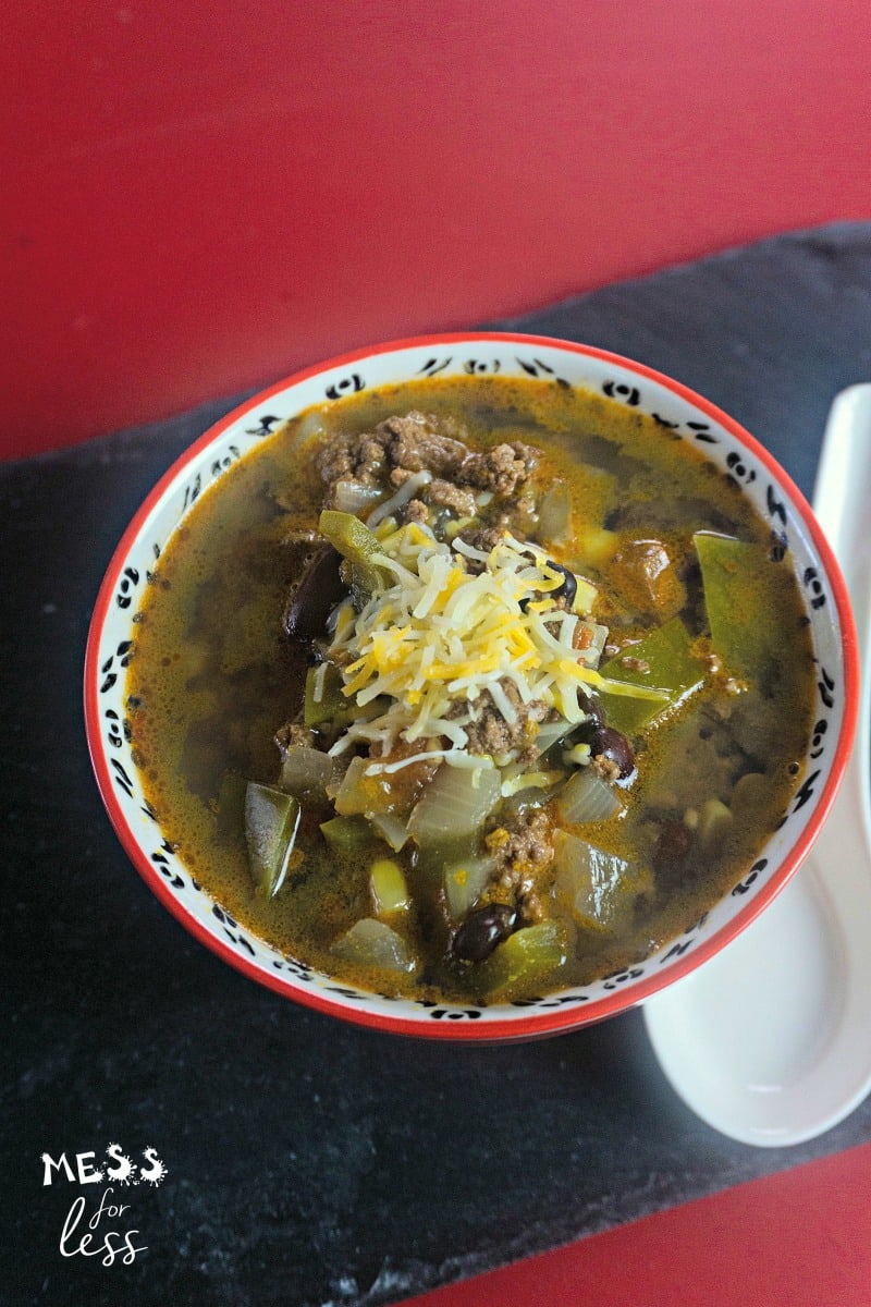 taco soup in a bowl