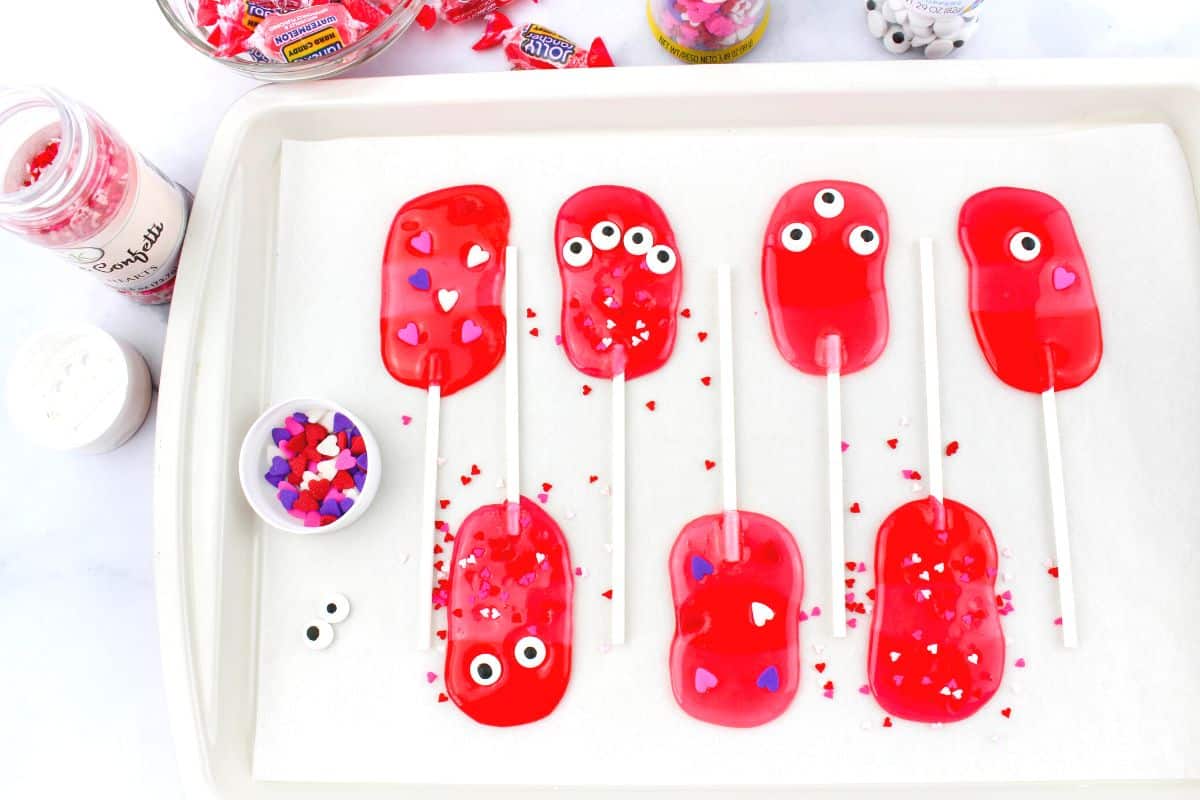 Monster Lollipops for Valentine's Day