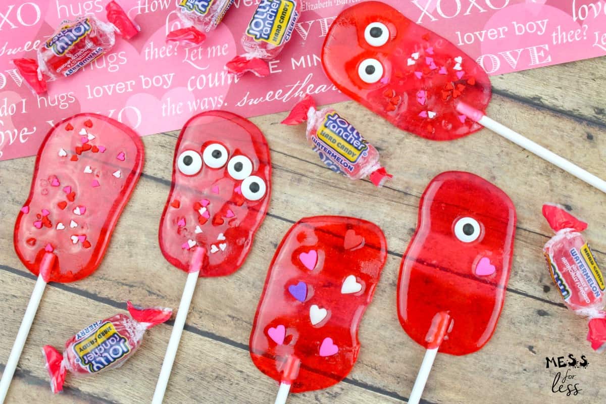 Monster Lollipops for Valentine's Day