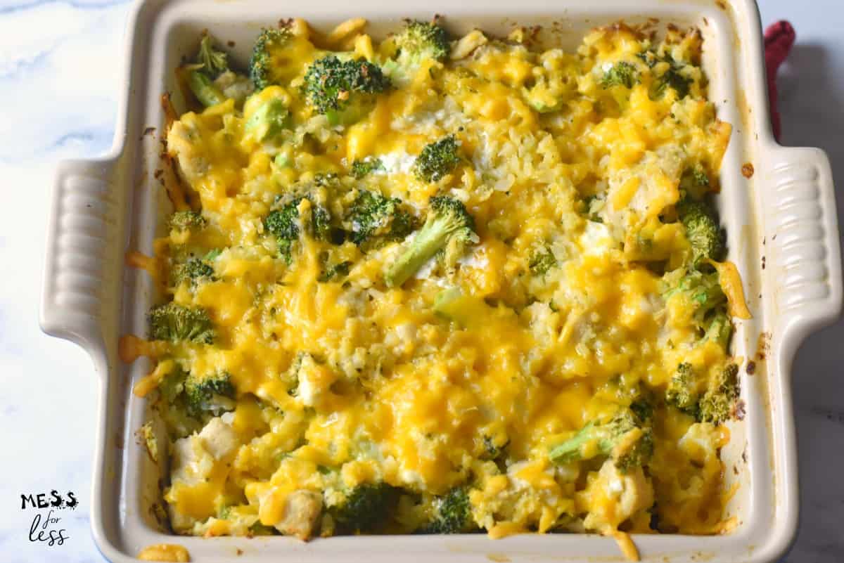 Keto Chicken Broccoli Casserole with Cauliflower