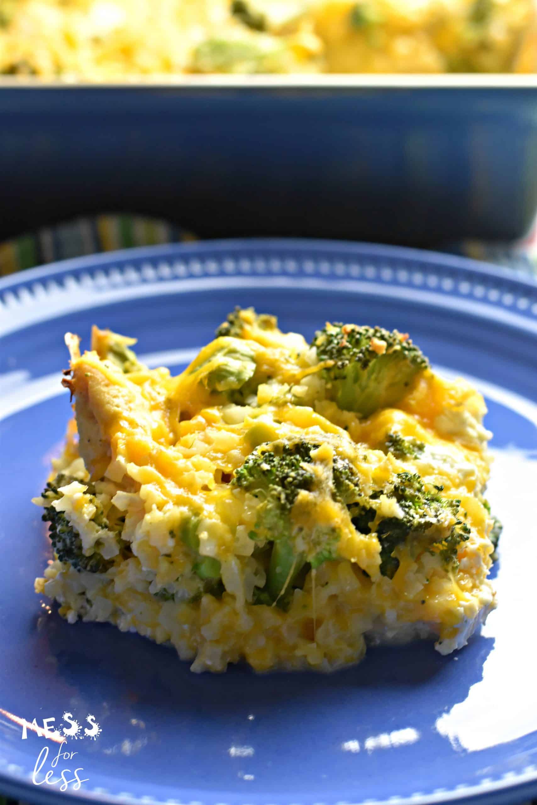 low carb Chicken Broccoli Casserole with Cauliflower