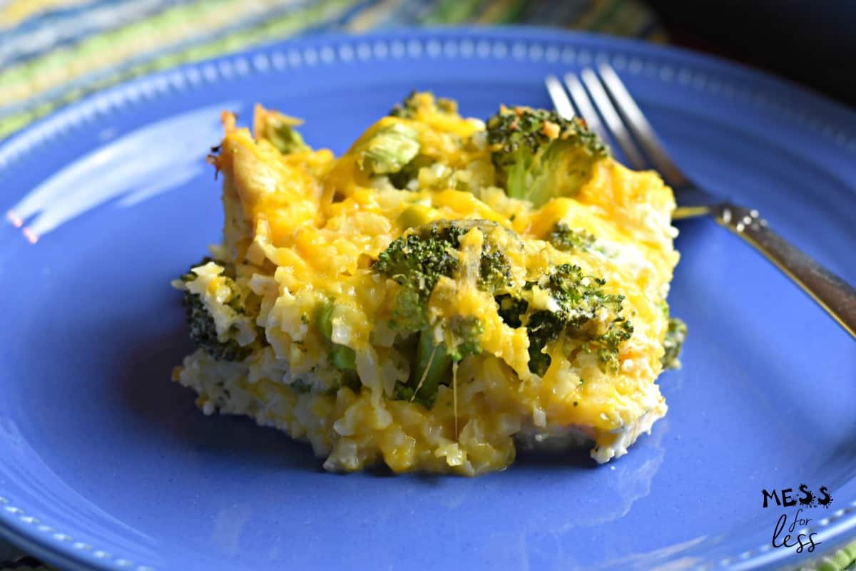 Keto Chicken Casserole with Broccoli and Cauliflower