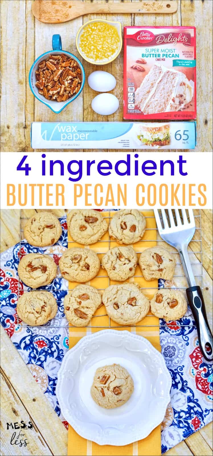 Easy Cake Mix Butter Pecan Cookies Mess For Less