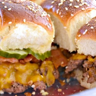 baked bacon cheeseburger sliders 28