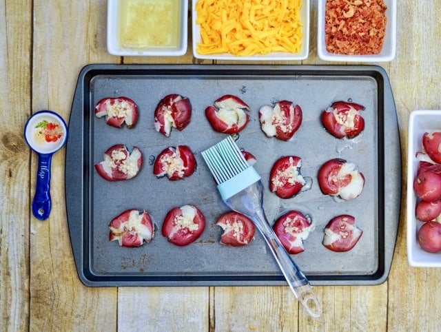 smashed potatoes with garlic