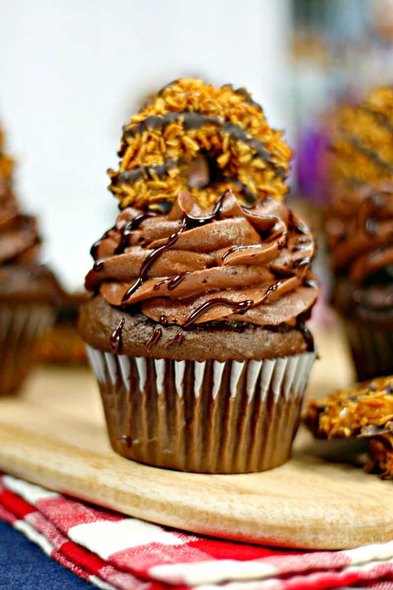 chocolate samoa cupcake