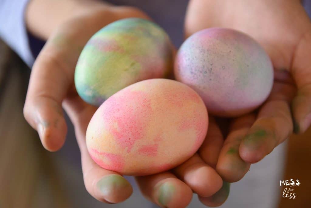 shaving cream easter eggs