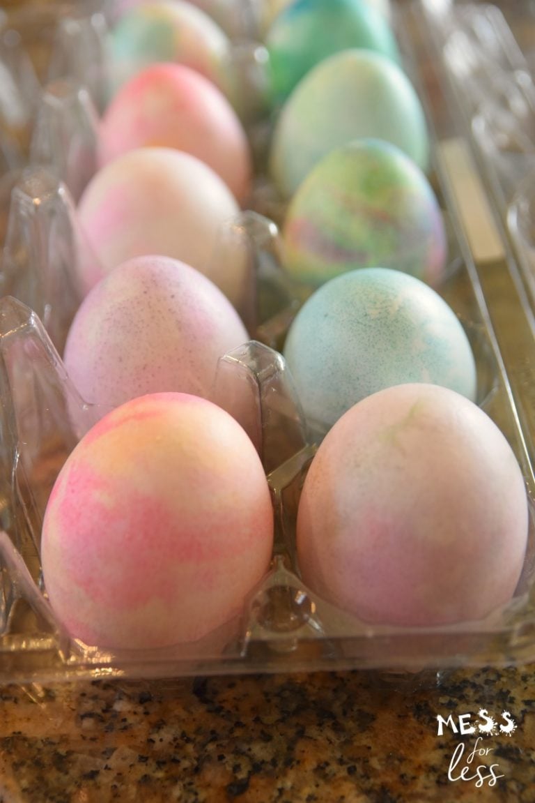 Shaving Cream Easter Eggs Mess for Less