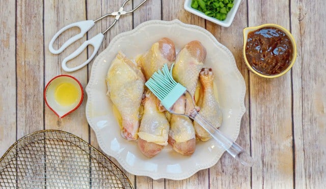 basting chicken with olive oil