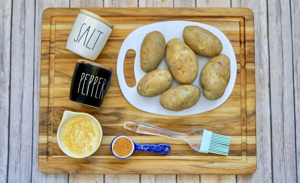 potatoes on a cutting board