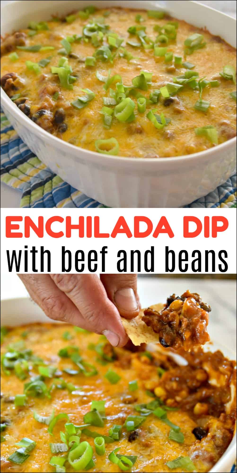 Beef and Bean Enchilada Dip