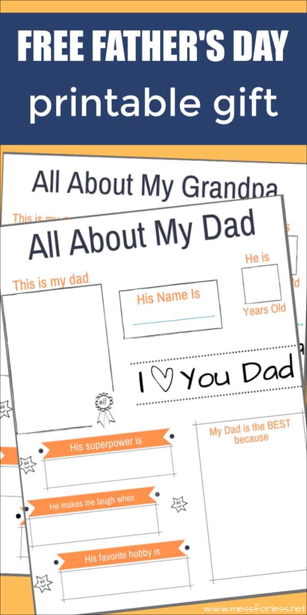 Download Free Father S Day Printable Gift Mess For Less