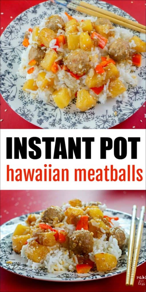 Enjoy the flavor of the islands with these Instant Pot Hawaiian Meatballs. So easy to make and full of flavor!
