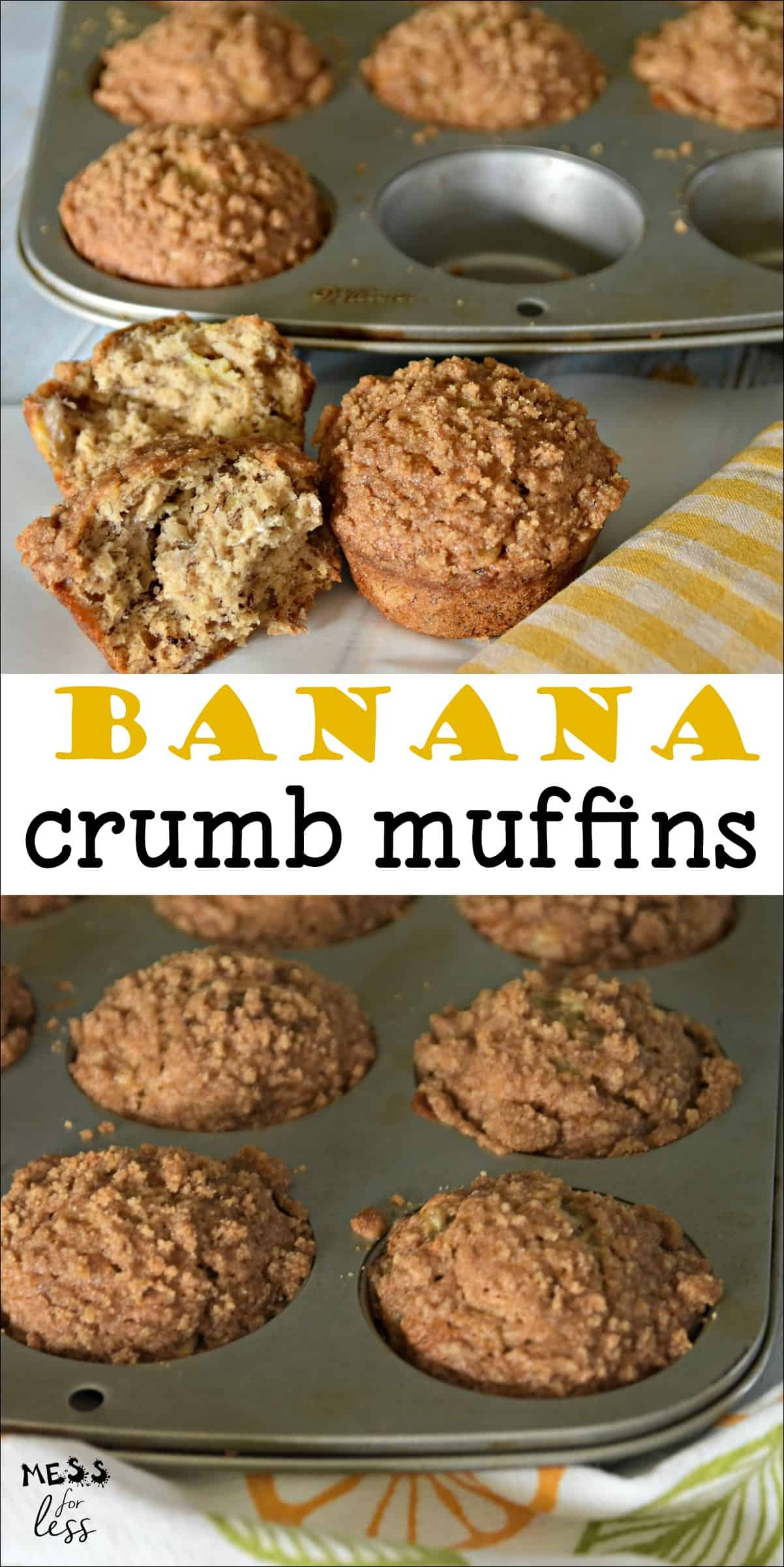The Best Banana Crumb Muffins