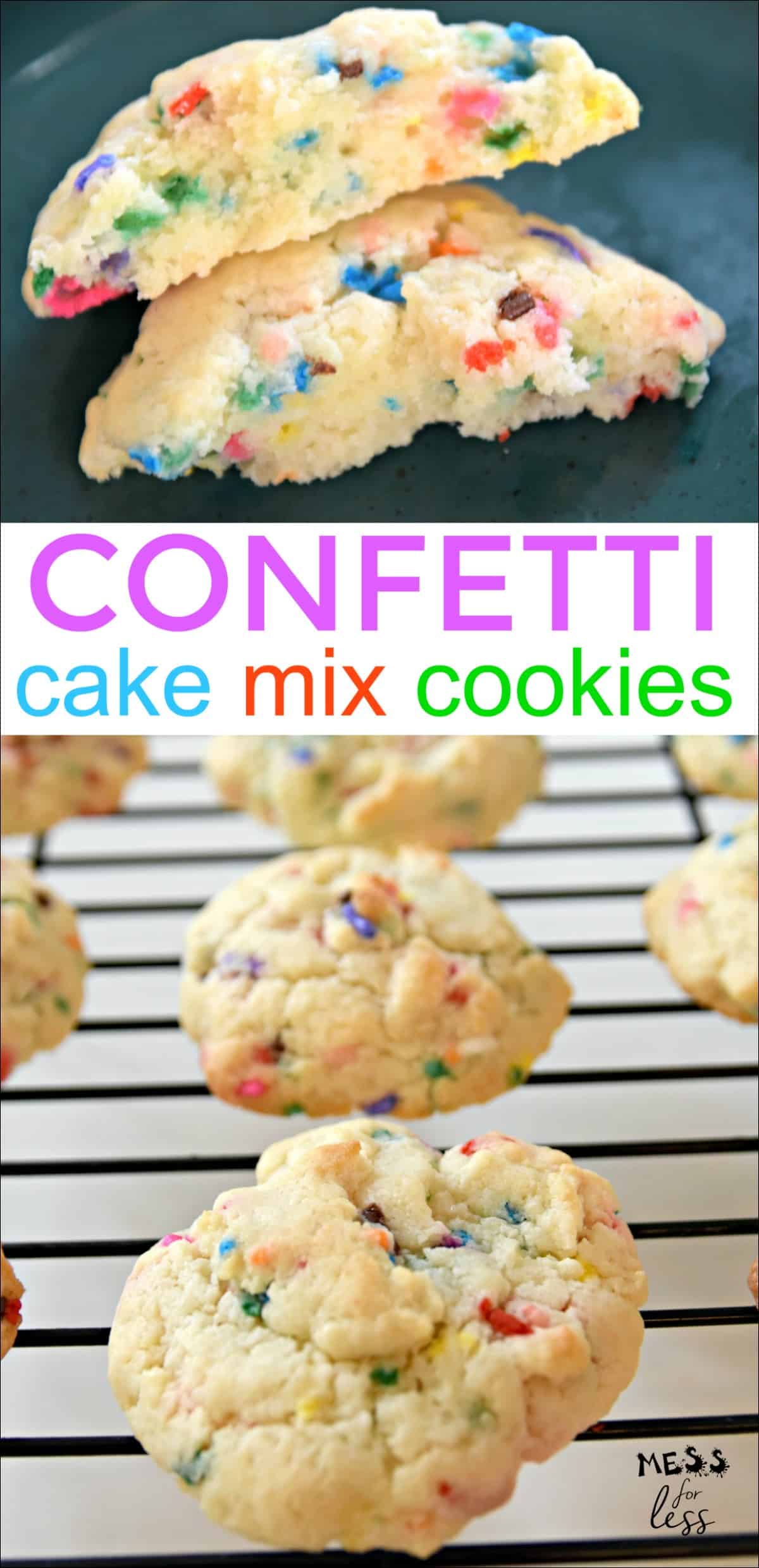 Confetti Cookies With Cake Mix