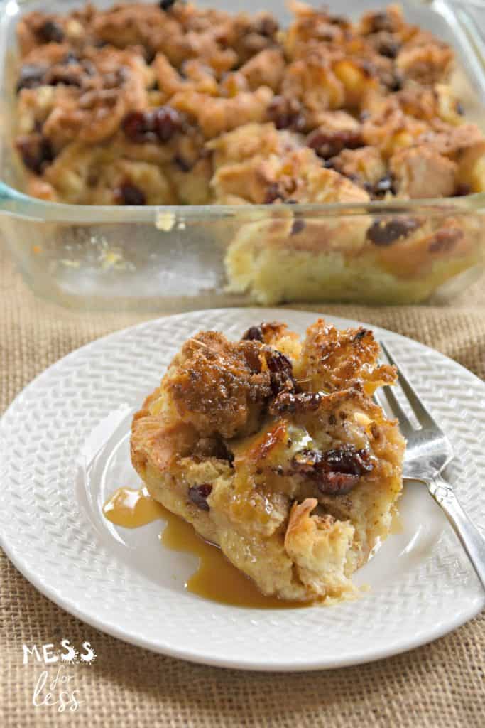 bread pudding with caramel sauce