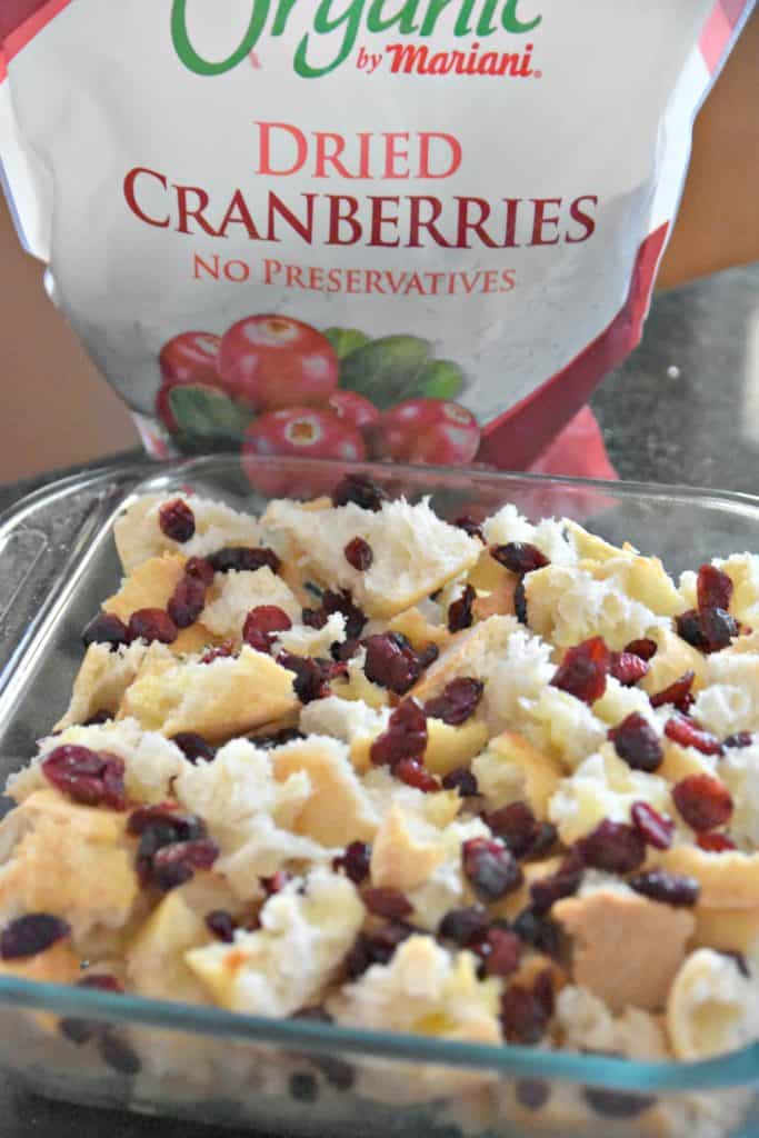 bread pudding with dried cranberries