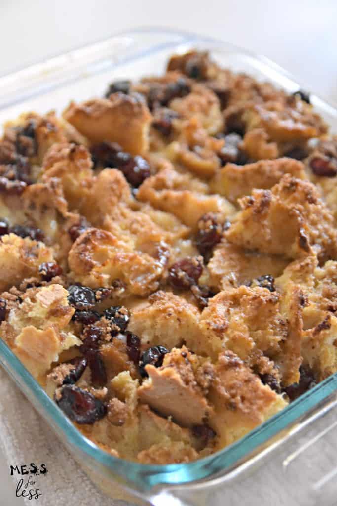 bread pudding with cranberries