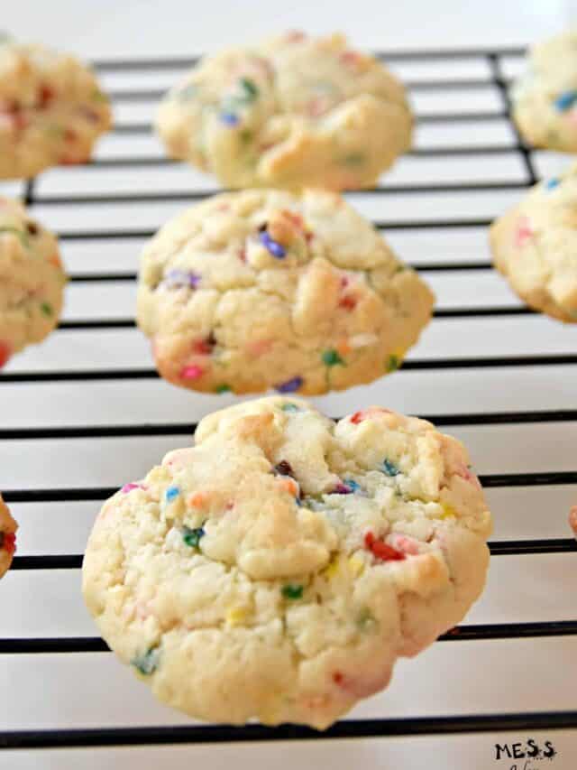 Cake Mix Confetti Cookies
